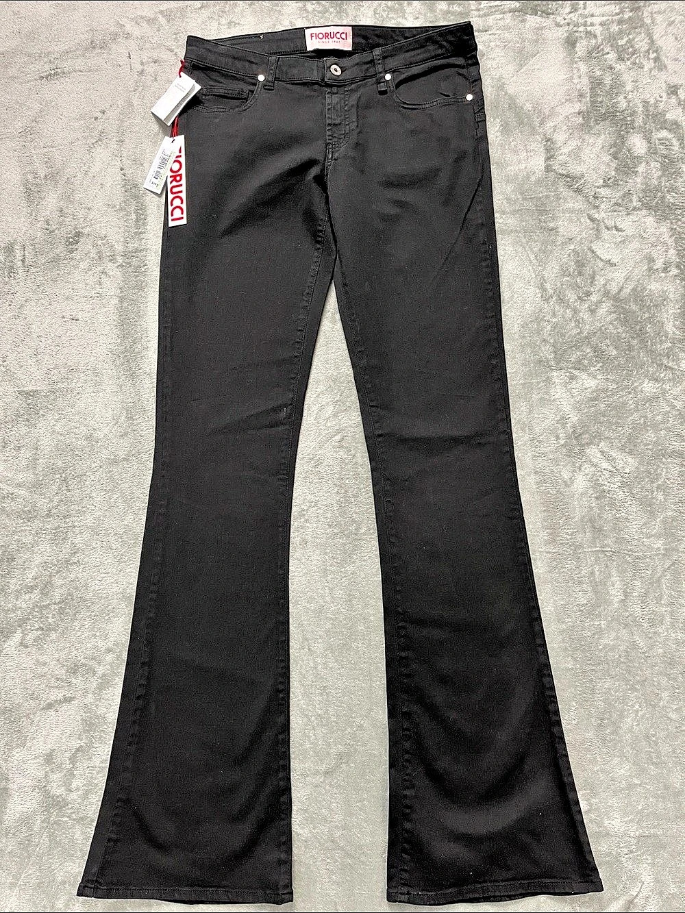 NEW Fiorucci 32 Flare Denim Jeans in Black